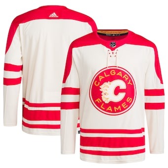Calgary Flames adidas 2023 NHL Heritage Classic Primegreen Authentic Jersey – Cream