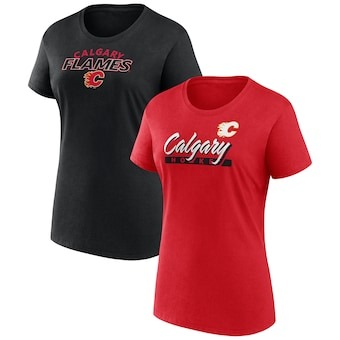 Calgary Flames Fanatics Branded Women's Risk T-Shirt Combo Pack
